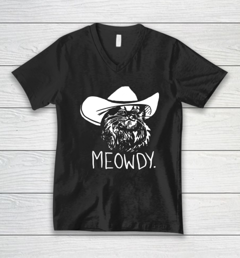 Meowdy Texas Cat Meme V-Neck T-Shirt