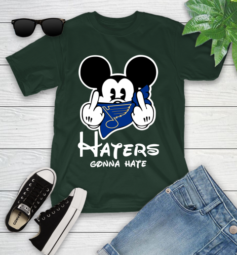 NHL St.Louis Blues Haters Gonna Hate Mickey Mouse Disney Hockey T Shirt Youth T-Shirt 5