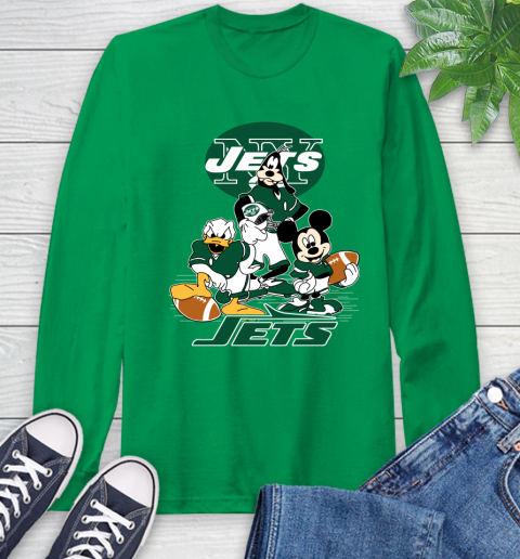 NFL New York Jets Mickey Mouse Donald Duck Goofy Football Shirt Long Sleeve T-Shirt 8