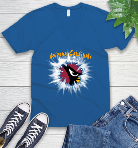 Arizona Cardinals NFL Football Adoring Fan Rip Sports V-Neck T-Shirt 5