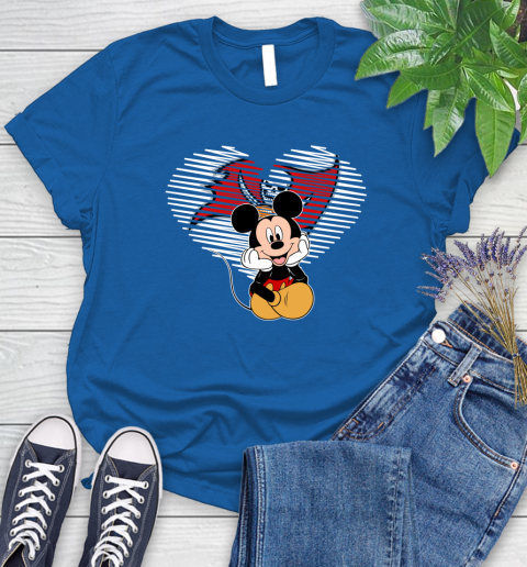 NFL Tampa Bay Buccaneers The Heart Mickey Mouse Disney Football T Shirt_000 Women's T-Shirt 12