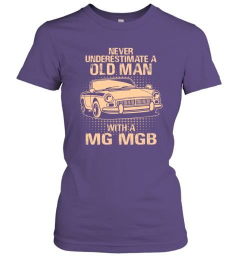 Never Underestimate An Old Man With A MG MGB  Vintage Car Lover Gift Women Tee