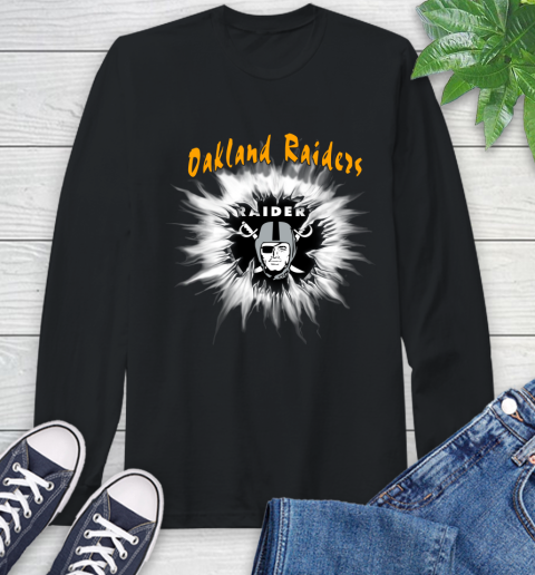 Oakland Raiders NFL Football Adoring Fan Rip Sports Long Sleeve T-Shirt