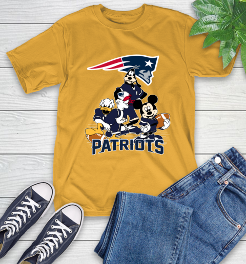 NFL New England Patriots Mickey Mouse Donald Duck Goofy Football Shirt T-Shirt 2