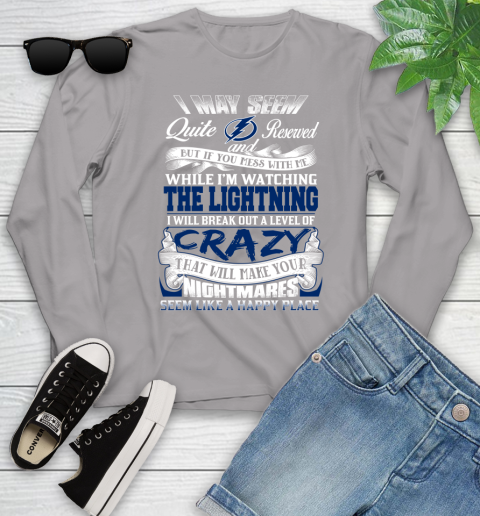 Tampa Bay Lightning NHL Hockey Don't Mess With Me While I'm Watching My Team Youth Long Sleeve 5