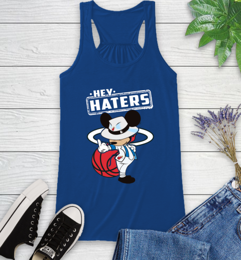 NBA Hey Haters Mickey Basketball Sports Miami Heat Racerback Tank 8