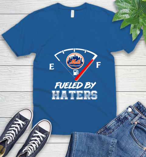 New York Mets MLB Baseball Fueled By Haters Sports V-Neck T-Shirt 5