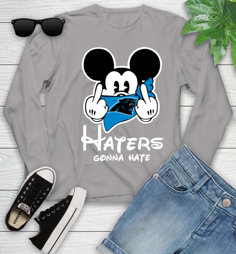 NFL Carolina Panthers Haters Gonna Hate Mickey Mouse Disney Football T Shirt_000 Youth Long Sleeve 5