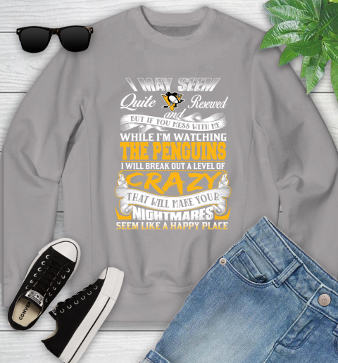 Pittsburgh Penguins NHL Hockey Don't Mess With Me While I'm Watching My Team Youth Sweatshirt 3