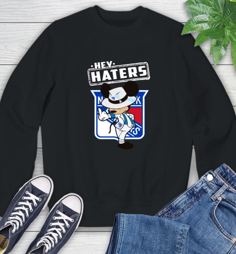 NHL Hey Haters Mickey Hockey Sports New York Rangers Sweatshirt