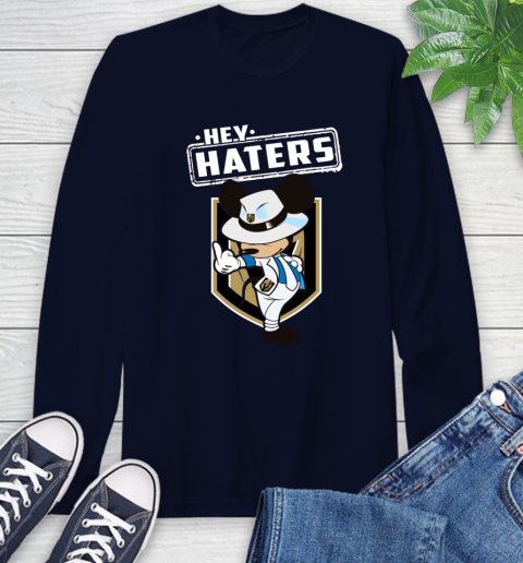 NHL Hey Haters Mickey Hockey Sports Vegas Golden Knights Long Sleeve T-Shirt 3