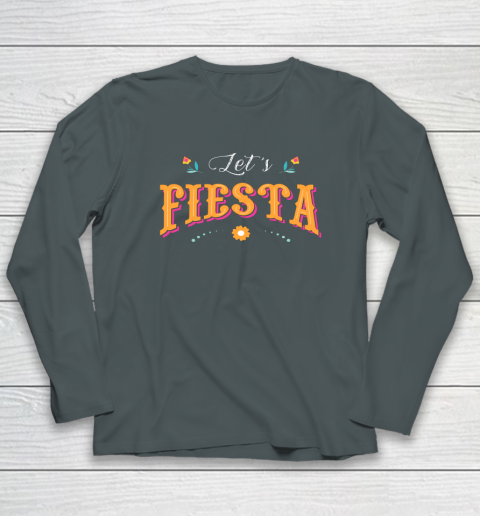 Cinco De Mayo Party Lets Fiesta Mexican Typography Long Sleeve T-Shirt 3