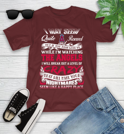 Los Angeles Angels MLB Baseball Don't Mess With Me While I'm Watching My Team Youth T-Shirt 14