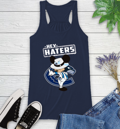 NHL Hey Haters Mickey Hockey Sports Vancouver Canucks Racerback Tank 9