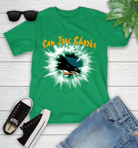 San Jose Sharks NHL Hockey Adoring Fan Rip Sports Youth T-Shirt 8