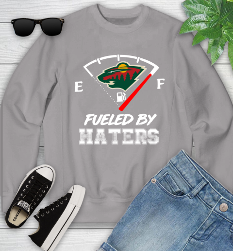Minnesota Wild NHL Hockey Fueled By Haters Sports Youth Sweatshirt 3