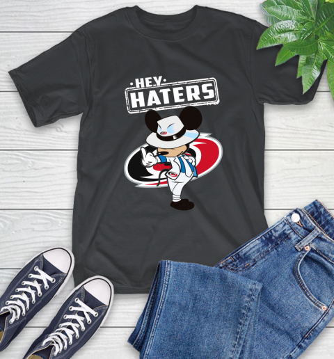 NHL Hey Haters Mickey Hockey Sports Carolina Hurricanes T-Shirt