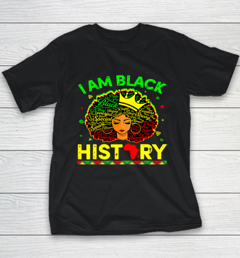 Black Girl, Women Shirt African American Pride Queen Girl I Am Black History Funny Youth T-Shirt