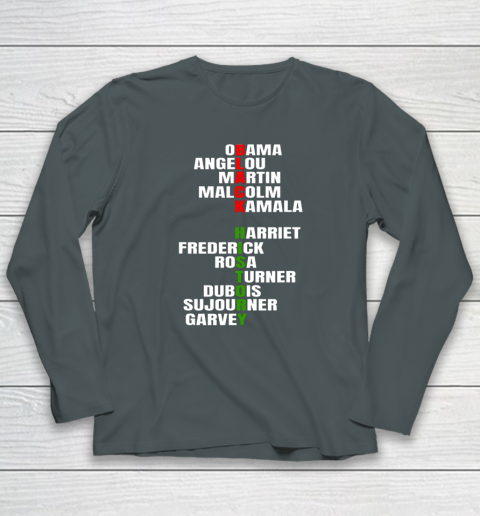 Obama Angelou Inspirational African Black History Month Long Sleeve T-Shirt 3