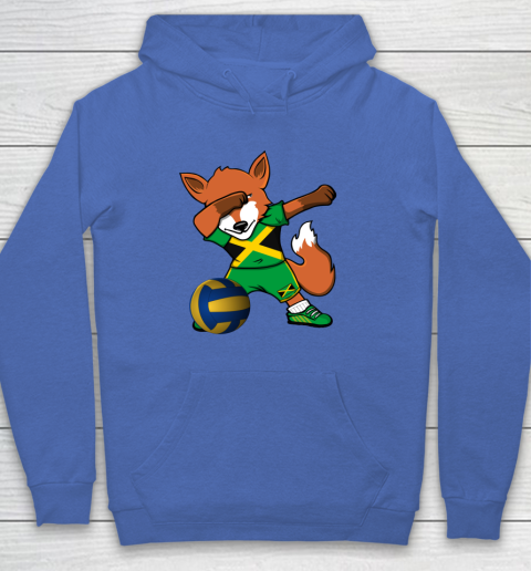 Dabbing Fox Jamaica Volleyball Fans Jersey Jamaican Hoodie 9