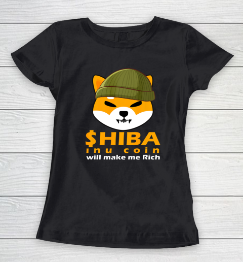 Shiba Will Make Me Rich Vintage Shiba Inu Coin Shiba Army Women's T-Shirt