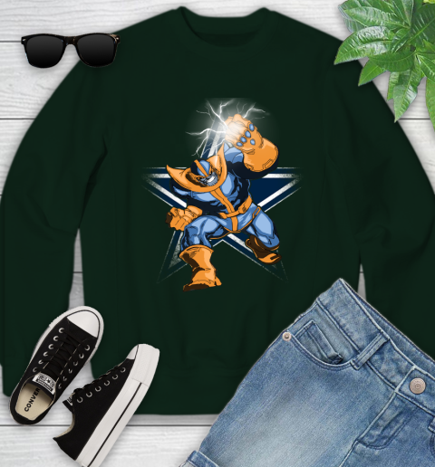 Dallas Cowboys NFL Football Thanos Avengers Infinity War Marvel Youth Sweatshirt 9