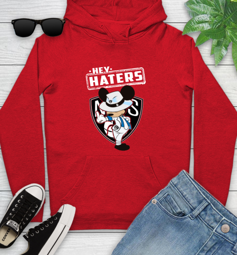NBA Hey Haters Mickey Basketball Sports Brooklyn Nets Youth Hoodie 12