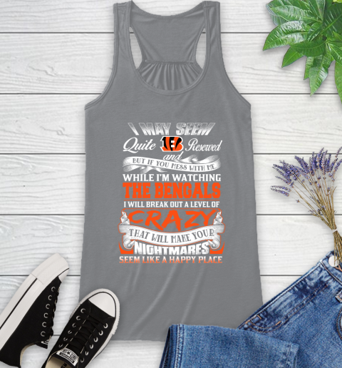 Cincinnati Bengals NFL Football Don't Mess With Me While I'm Watching My Team Racerback Tank 4