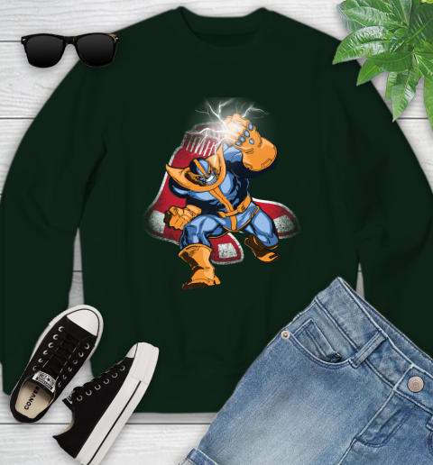 Boston Red Sox MLB Baseball Thanos Avengers Infinity War Marvel Youth Sweatshirt 9