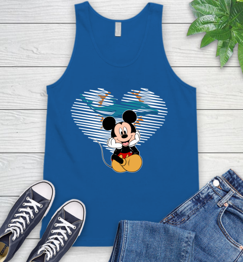 NFL Miami Dolphins The Heart Mickey Mouse Disney Football T Shirt_000 Tank Top 4