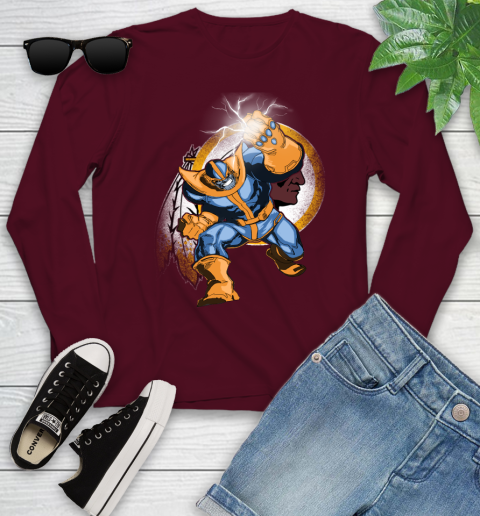 Washington Redskins NFL Football Thanos Avengers Infinity War Marvel Youth Long Sleeve 6