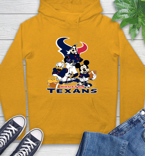 NFL Houston Texans Mickey Mouse Donald Duck Goofy Football Shirt Hoodie 2