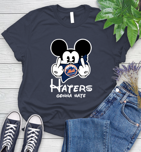 MLB New York Mets Haters Gonna Hate Mickey Mouse Disney Baseball T Shirt_000 Women's T-Shirt 14