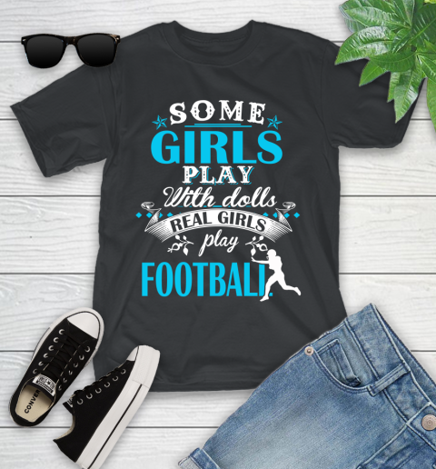 Some Girls Play With Dolls Real Girls Play US Football Youth T-Shirt