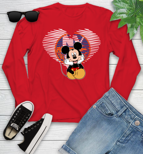 NHL New York Islanders The Heart Mickey Mouse Disney Hockey Youth Long Sleeve 11