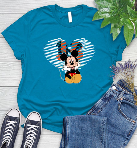 NFL Cincinnati Bengals The Heart Mickey Mouse Disney Football T Shirt_000 Women's T-Shirt 10