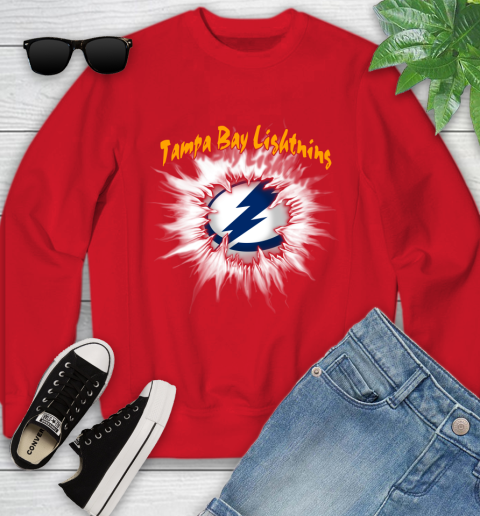 Tampa Bay Lightning NHL Hockey Adoring Fan Rip Sports Youth Sweatshirt 8