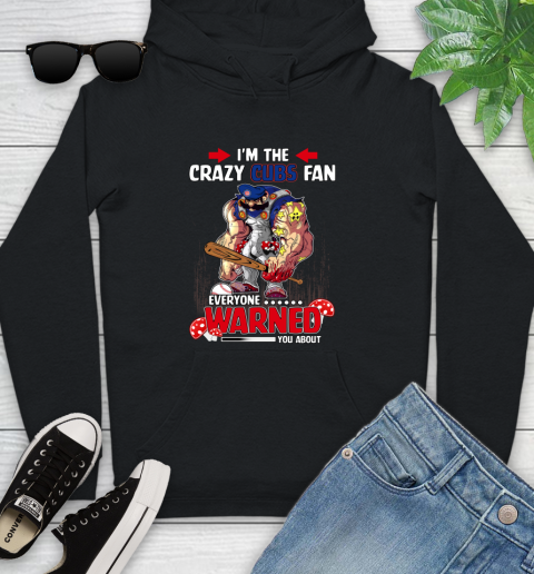 Chicago Cubs MLB Baseball Mario I'm The Crazy Fan Everyone Warned You About Youth Hoodie