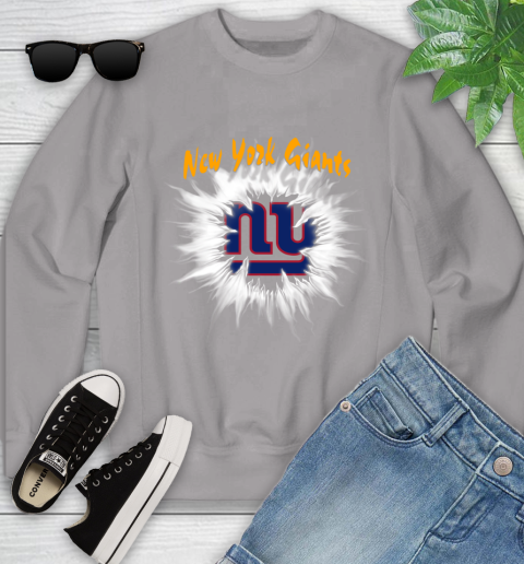 New York Giants NFL Football Adoring Fan Rip Sports Youth Sweatshirt 3