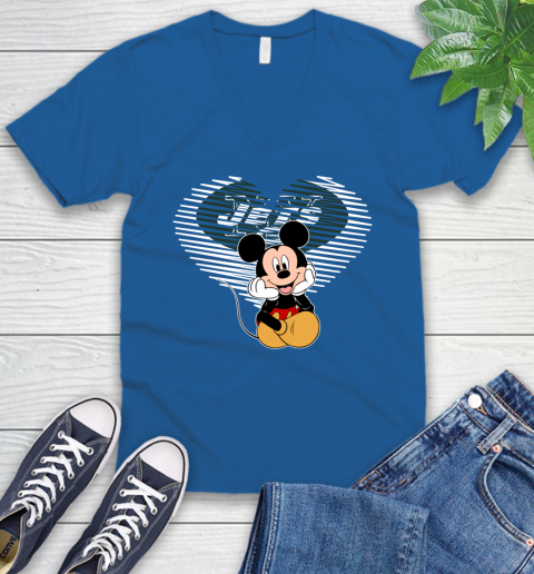 NFL New York Jets The Heart Mickey Mouse Disney Football T Shirt_000 V-Neck T-Shirt 5