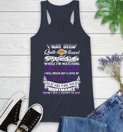 Los Angeles Lakers NBA Basketball Don't Mess With Me While I'm Watching My Team Racerback Tank 10