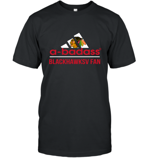 NHL A Badass Chicago Blackhawks Fan Adidas Hockey Sports T-Shirt