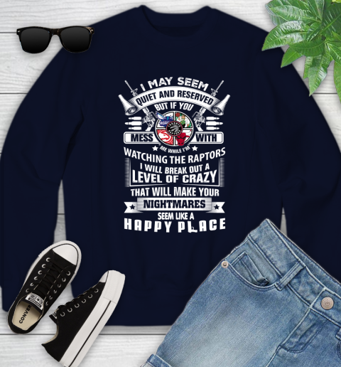 Toronto Raptors NBA Basketball Don't Mess With Me While I'm Watching My Team Sports Youth Sweatshirt 2