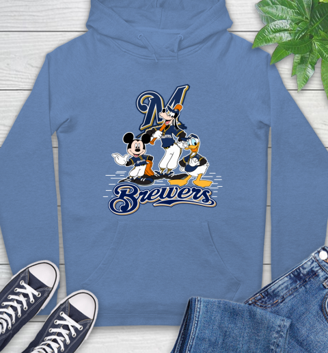 MLB Milwaukee Brewers Mickey Mouse Donald Duck Goofy Baseball T Shirt Hoodie 11