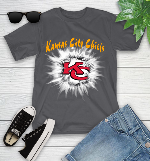 Kansas City Chiefs NFL Football Adoring Fan Rip Sports Youth T-Shirt 6