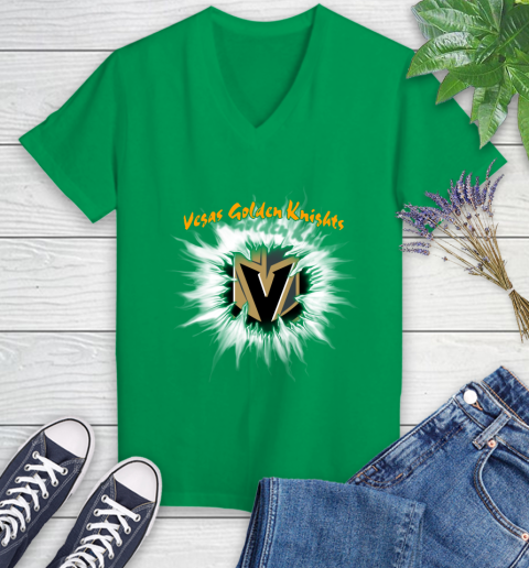 Vegas Golden Knights NHL Hockey Adoring Fan Rip Sports Women's V-Neck T-Shirt 5