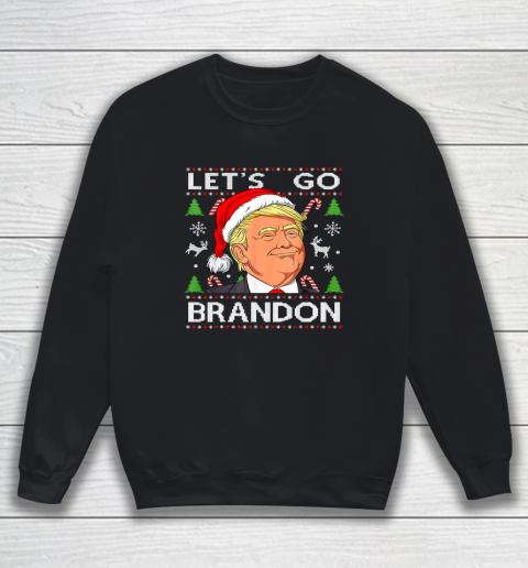 Funny Let's Go Brandon Trump Christmas Vintage Ugly Sweatshirt