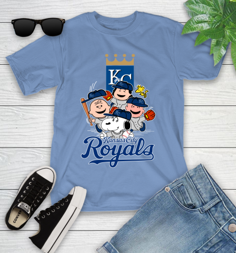 MLB Kansas City Royals Snoopy Charlie Brown Woodstock The Peanuts Movie Baseball T Shirt_000 Youth T-Shirt 15