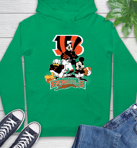 NFL Cincinnati Bengals Mickey Mouse Donald Duck Goofy Football Shirt Hoodie 8