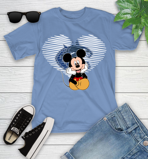 NHL Vancouver Canucks The Heart Mickey Mouse Disney Hockey Youth T-Shirt 15
